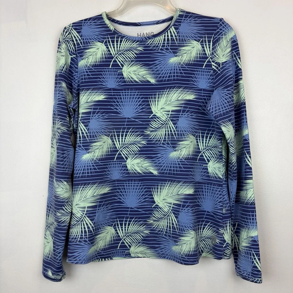 Hang Ten Womens Small Rash Guard Long Sleeve Swim Top UV Protection UPF 50+